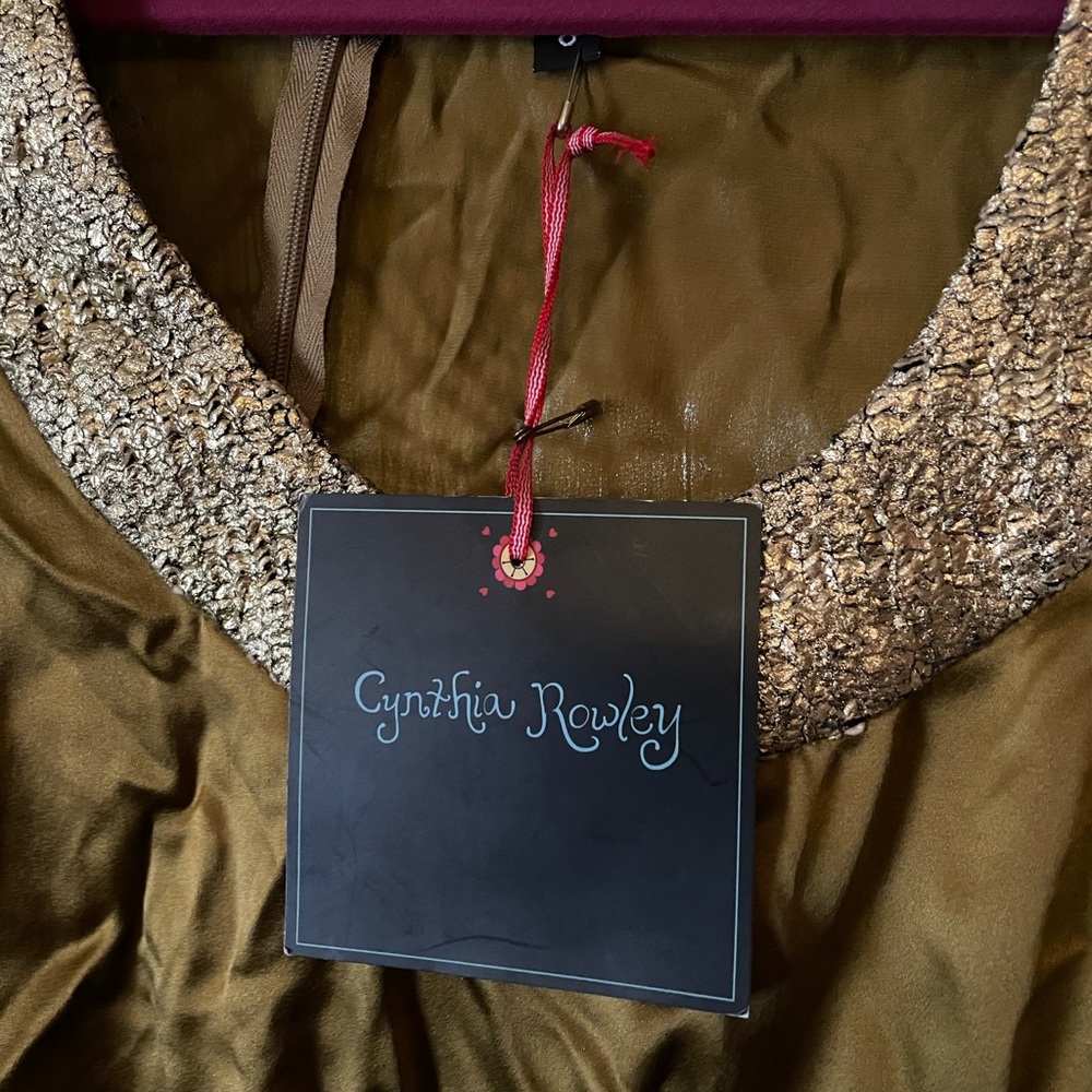 Gold Metallic Cynthia Rowley Party Dress